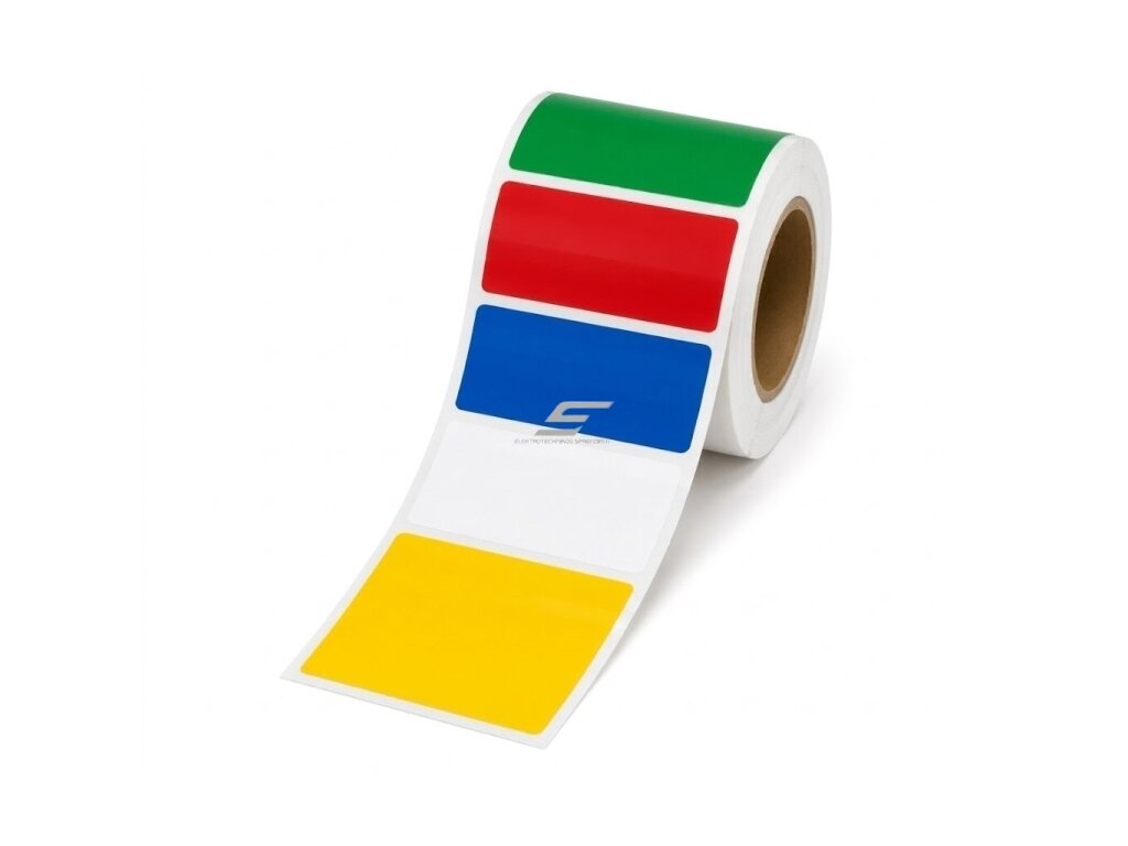 Žymėjimo etiketė | indeksinė | 45x36mm | įvairių spalvų | 320 vnt/rul. |  kabelių, įrangos ir inventoriaus ženklinimui