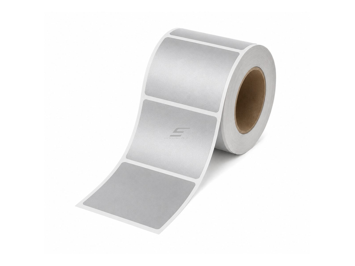 Žymėjimo etiketė | perforuota | 50x90mm | sidabrinė matinė | 80 vnt/rul. | kabelių, įrangos ir inventoriaus ženklinimui Žymėjimo etiketė | perforuota | 50x90mm | sidabrinė matinė | 80 vnt/rul. | kabelių, įrangos ir inventoriaus ženklinimui