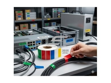 Žymėjimo etiketė | indeksinė | 45x36mm | įvairių spalvų | 320 vnt/rul. |  kabelių, įrangos ir inventoriaus ženklinimui  1