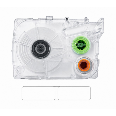 Marking label | perforated | 12x30mm | transparent | 240 pcs/roll | for marking cables, equipment and inventory