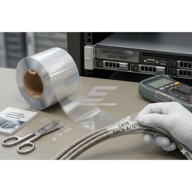 Marking label | cuttable | 20mm x 16m | transparent | for marking cables, equipment and inventory 1 Marking label | cuttable | 20mm x 16m | transparent | for marking cables, equipment and inventory 1